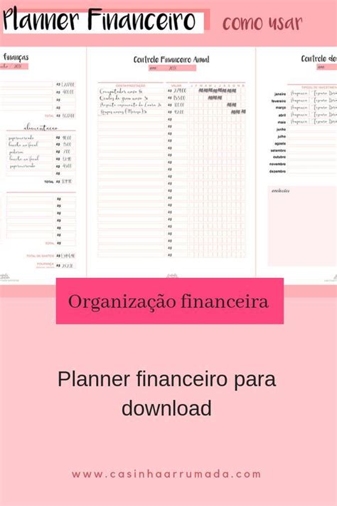 Planner Financeiro Para Download Planilhas Financeira Planilha
