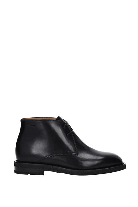 Ankle Boots Bally Men Leather Black Rhimar006198762