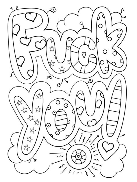 Cuss Word Coloring Pages Printable Printable Templates