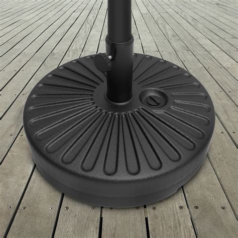 How to make patio umbrella base. Patio Umbrella Base- 50 Pound Weighted Round Umbrella Holder by Pure Garden - Walmart.com ...