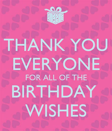 Thank You Everyone For All Of The Birthday Wishes Poster Ka Keep