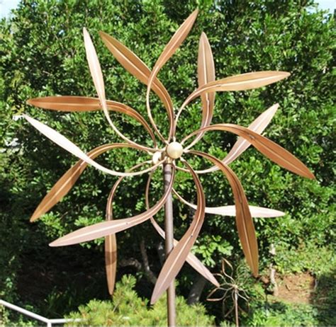 Large Kinetic Copper Willow Wind Spinner