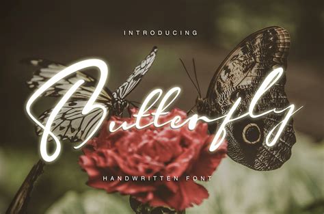 Butterfly Handwritten Font By Jine Cameo Thehungryjpeg