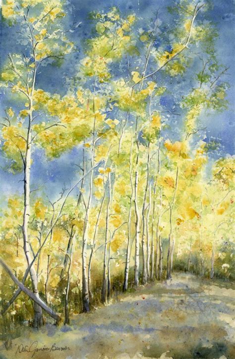 Aspen Trees Aspen Grove Original Watercolor Painting Etsy