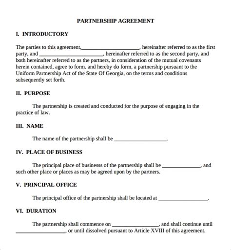 Business owned by two or more persons but not exceeding 20 persons. 8+ Business Partner Agreements | Sample Templates