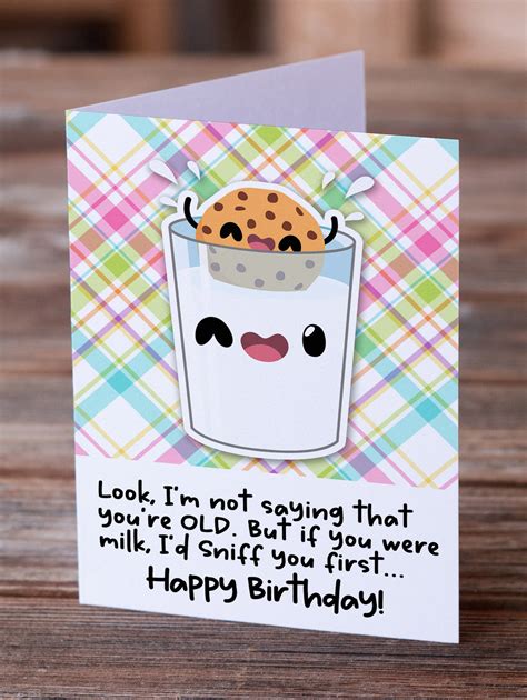 Cute Kawaii Milk And Cookie Printable Birthday Card And Envelope Free Download
