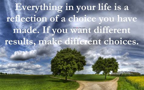 Nice Choice Quote Life Is A Reflection Of Your Choice | GP