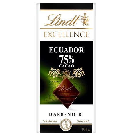 Lindt Excellence Ecuador 75 Cacao Dark Chocolate Bar 100g Walmart