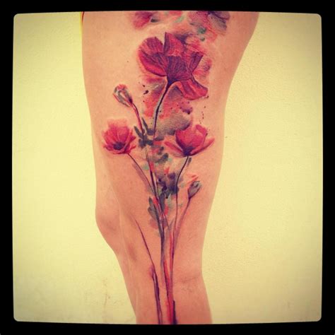 Watercolor Leg Ink Best Tattoo Design Ideas