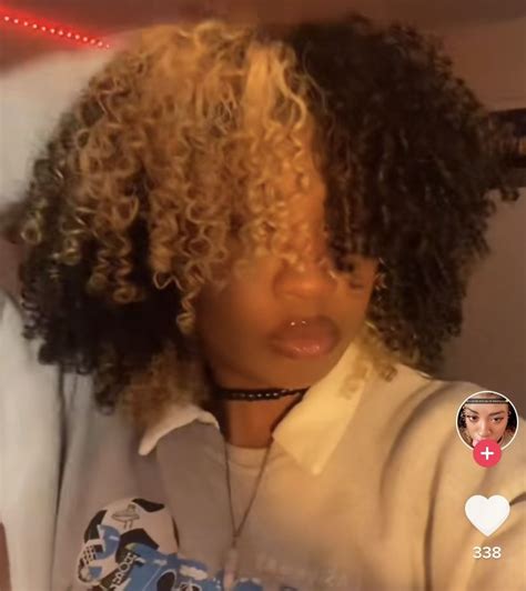 Blonde Skunk Stripe Hair Color