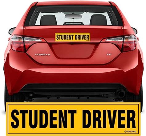 Totomo Student Driver Magnet For Car Large 12x3