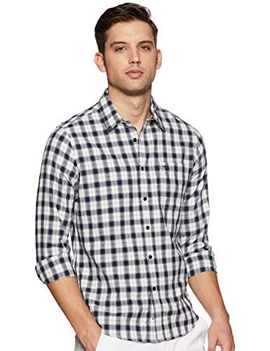 Buy Lee Cooper Mens Checkered Regular Fit Casual Shirt Sh 49navyxx
