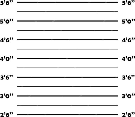 Premium Vector Police Line Up Height Chart Vector