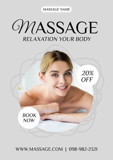 Relax Massage And Body Care Online Poster A2 Template Vistacreate