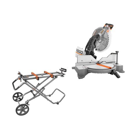 Ridgid 15 Amp Corded 12 In Dual Bevel Miter Saw With Led With