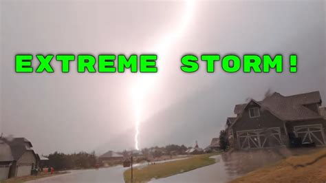 Severe Storms Wreak Havoc In Oklahoma Microburst Recorded On Camera