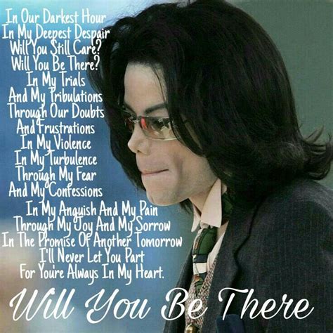 Michael Jackson will you be there | Michael jackson lyrics, Michael