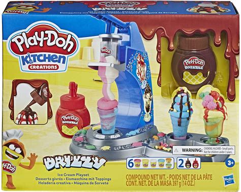 Play Doh Kitchen Creations Drizzy Ice Cream Playset Featuring Drizzle