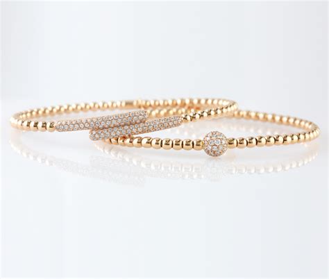 Miriams Jewelry Italian Diamond Stretch Bracelet In 18k Miriams Jewelry