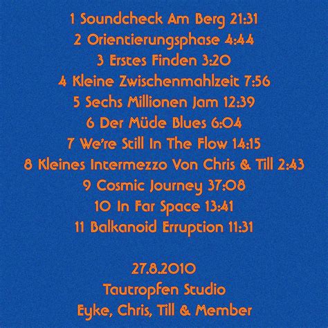 Laufen in gedanken / bin ich versunken / ich streife durch das nasse gras / im roten himmel bin ich ertrunken / da ist der baum auf dem ich immer saß / ich. Der Berg Groovt: Session 56 - Wieder Zuhause 27. August 2010