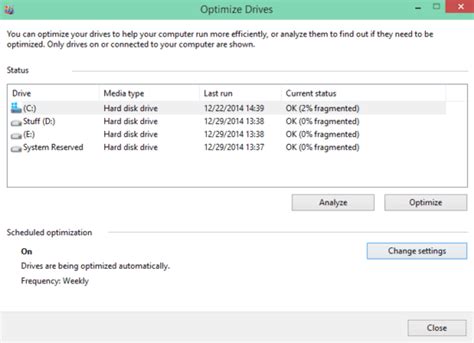 Choose Disk Drives For Automatic Optimization In Windows 10