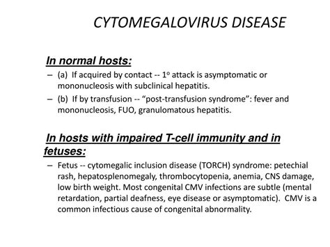 Ppt Cytomegalovirus Disease Powerpoint Presentation Free Download
