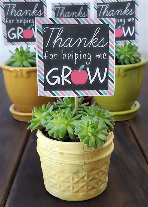 Free Printable Thanks For Helping Me Grow Printable These Are Great For