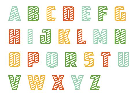 Striped Letras Vector Pack Download Free Vector Art Stock Graphics