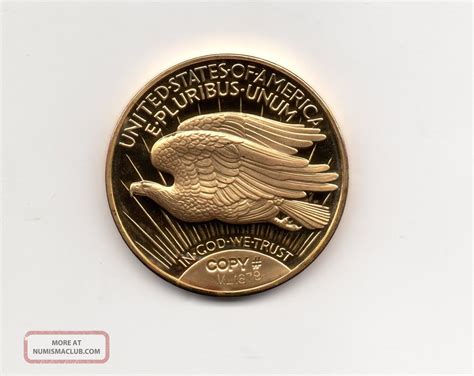 1933 20 Gold Double Eagle Proof Replica Layered In 24k Gold