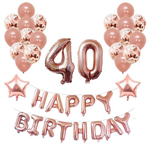 Buy Yoart 40th Birthday Decorations Rose Gold For Women And Girl Party