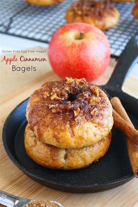 But vegans must find alternative toppings for their morning breakfast. Gluten Free Cinnamon Apple Bagels (Vegan Egg Free ...