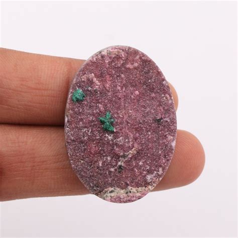 Cobalt Calcite Gemstone 38x28x6 Mm Genuine Druzy Natural Etsy
