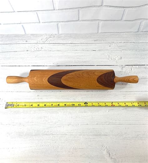 Amish Made Bakers Rolling Pin The Dark Swirl Etsy