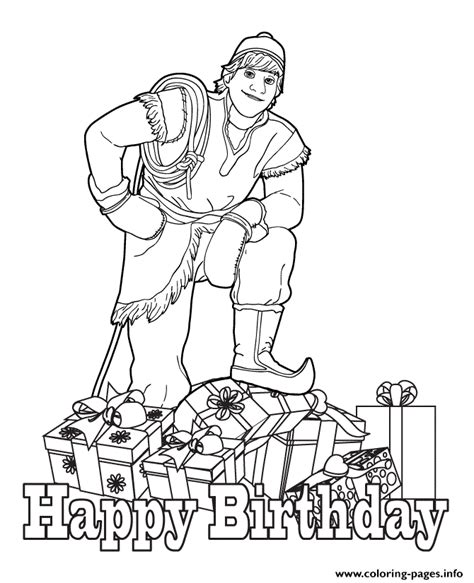 You could also print the image while using the print button above the image. Kristoff Wishing You Happy Birthday Colouring Page ...
