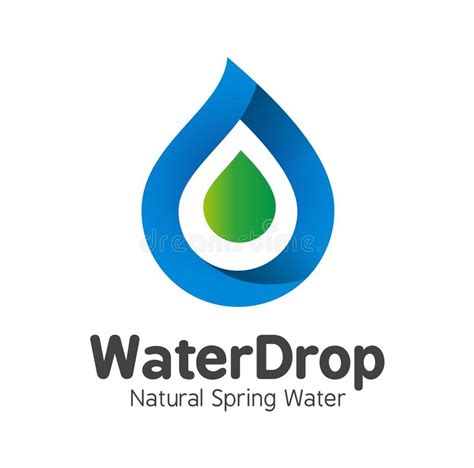 Vector Mineral Bottled Spring Water Logo Design Label Template Stock