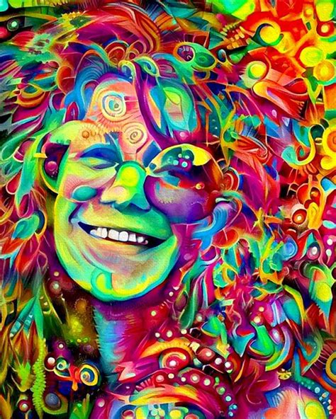 Janis Joplin Poster Hippie Art Print Psychedelic Art Rock Singers