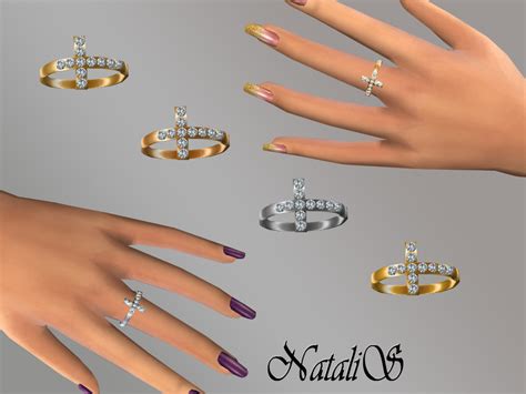 The Sims Resource Nataliscross With Crystals Ring Ft Fa