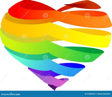 Rainbow Heart Stock Vector Illustration Of Graphic Concept 22286654