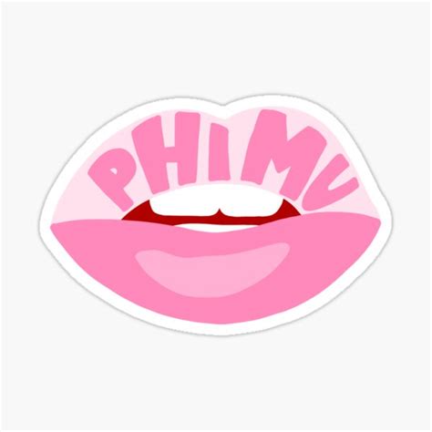 Phi Mu Lips Sticker For Sale By Maggiearie Redbubble