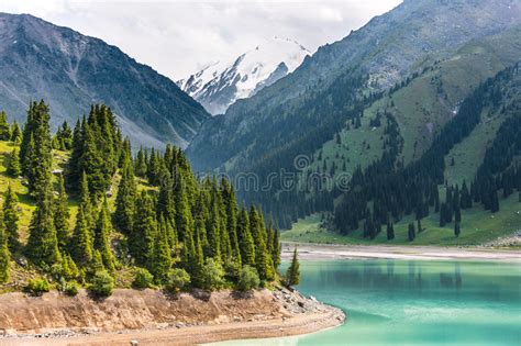 Landscape Mountain Lake Central Asia Royalty Free Stock Photography