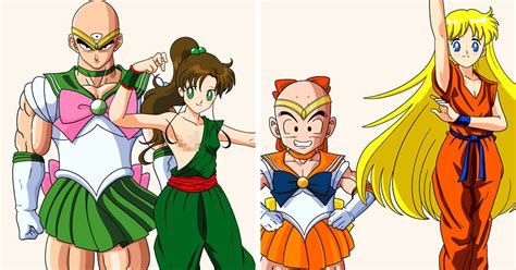 My Boyfriend Illustrated A Crossover Between Dragon Ball Z And Sailor Moon Bored Panda