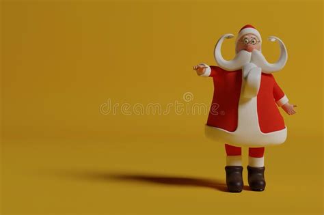 Funny Santa Claus Realistic Cartoon 3d Rendering Illustration Stock Illustration