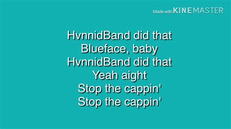 Blueface Stop Cappin Lyrics Youtube
