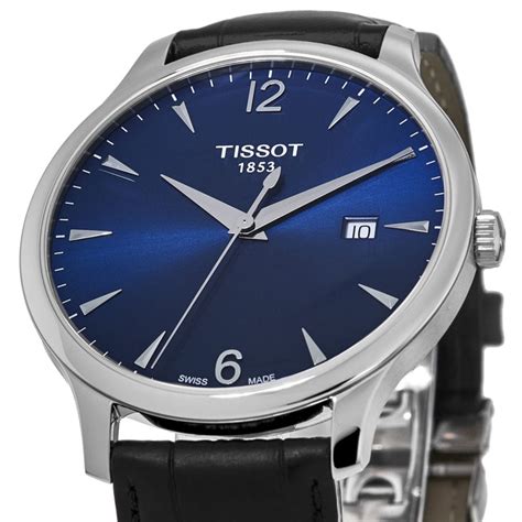 Tissot T Classic Tradition Blue Dial Leather Strap Men S Watch T