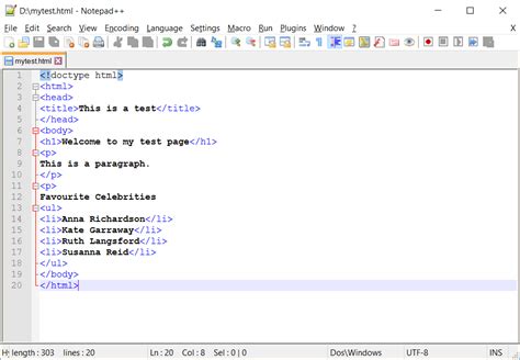 Screenshot Of Writing Html Code In Notepad Windows 10 Taken On 17
