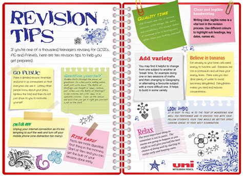 More Revision Tips From Uniball Revision Tips Revision Techniques