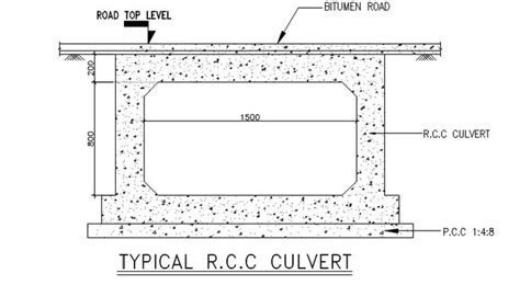 Typical Rcc Culvert Detail Stated In This Autocad Drawing File