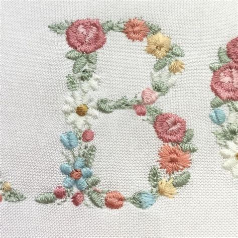 Machine Embroidery Alphabet Small Letters With Flowers Mm