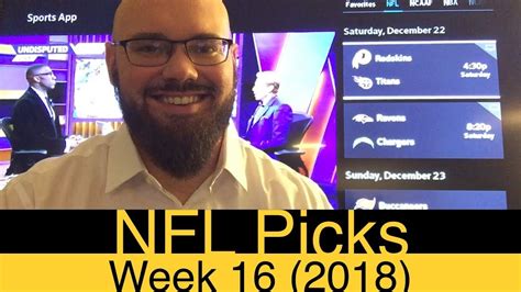 Nfl Week 16 Picks 2018 Expert Football Betting