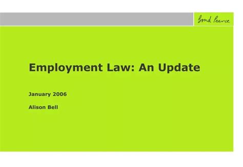 Ppt Employment Law An Update Powerpoint Presentation Free Download